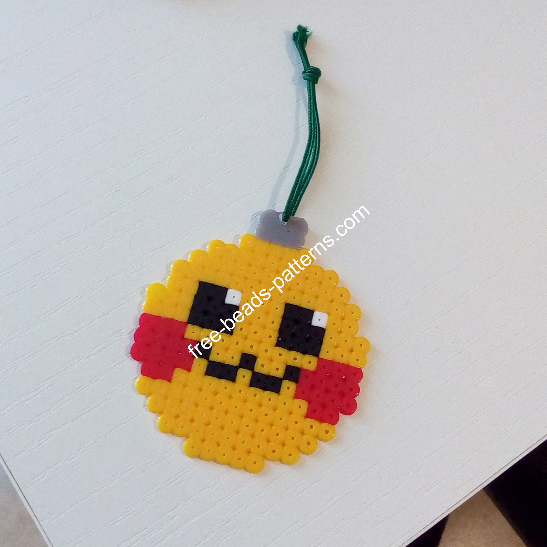 Pikachu Christmas Ball Hama Beads Perler Pyssla