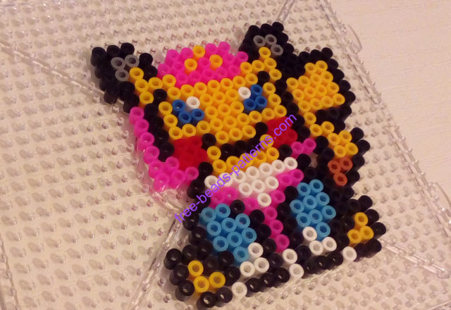 Pikachu Link Princess Zelda mashup Hama Beads Perler Artkal work photos (2)