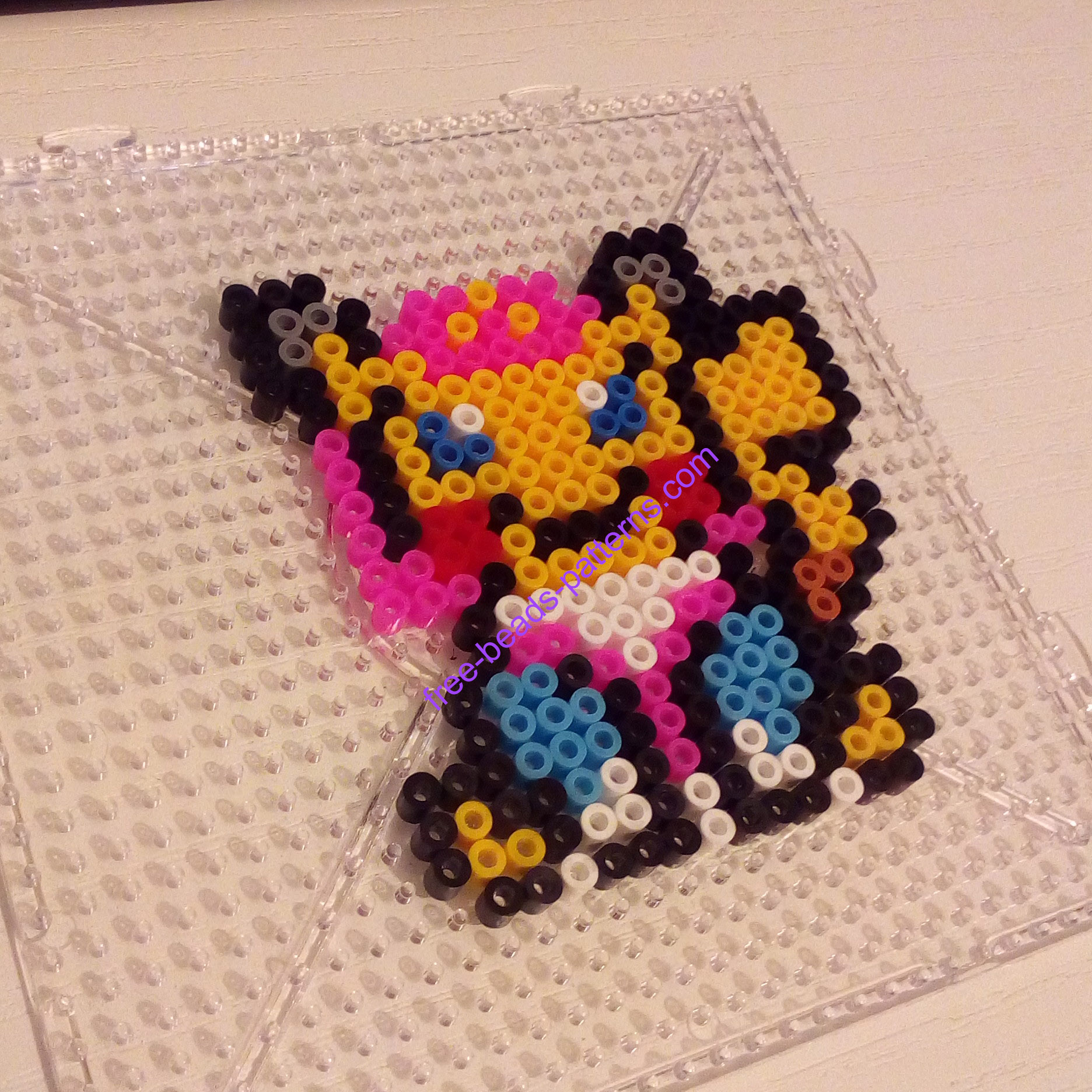 Pikachu Link Princess Zelda mashup Hama Beads Perler Artkal work photos (2)