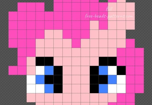 Pinkie Pie My Little Pony Hama Beads 15x15