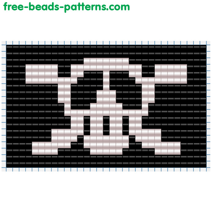 Pirates flag free iron beads pattern for children