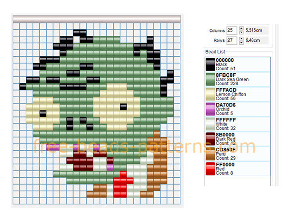 Plants vs Zombies Zombie free Hama beads fuse beads pony beads design