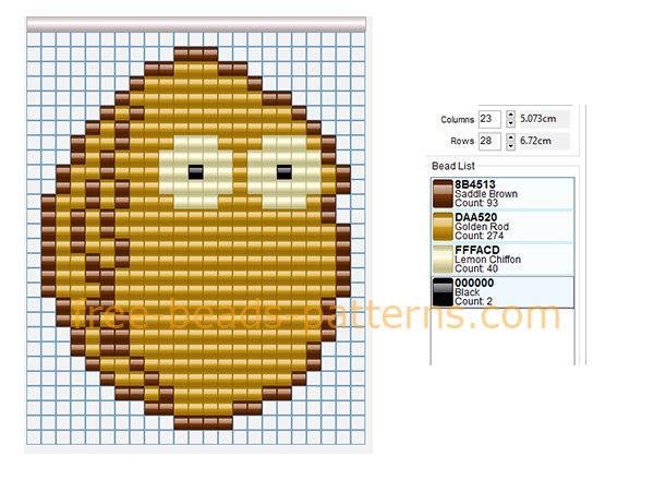 Plants vs Zombies potato free Shokky Bandz Hama Beads pattern