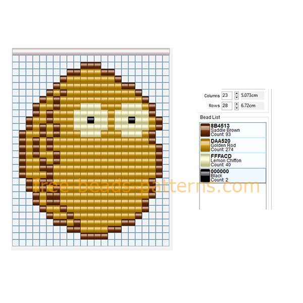 Plants vs Zombies potato free Shokky Bandz Hama Beads pattern