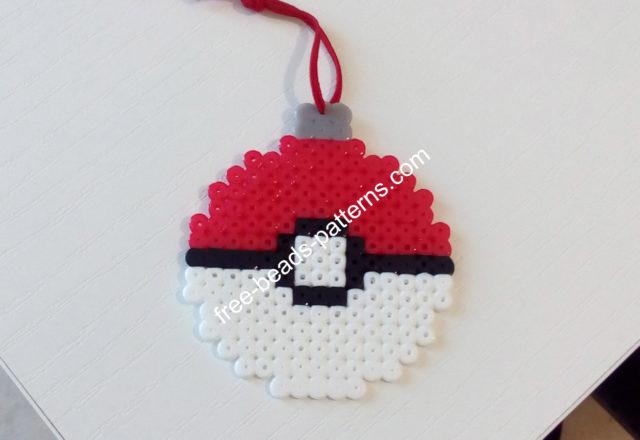 Pokeball Christmas Ball Hama Beads Perler Pyssla