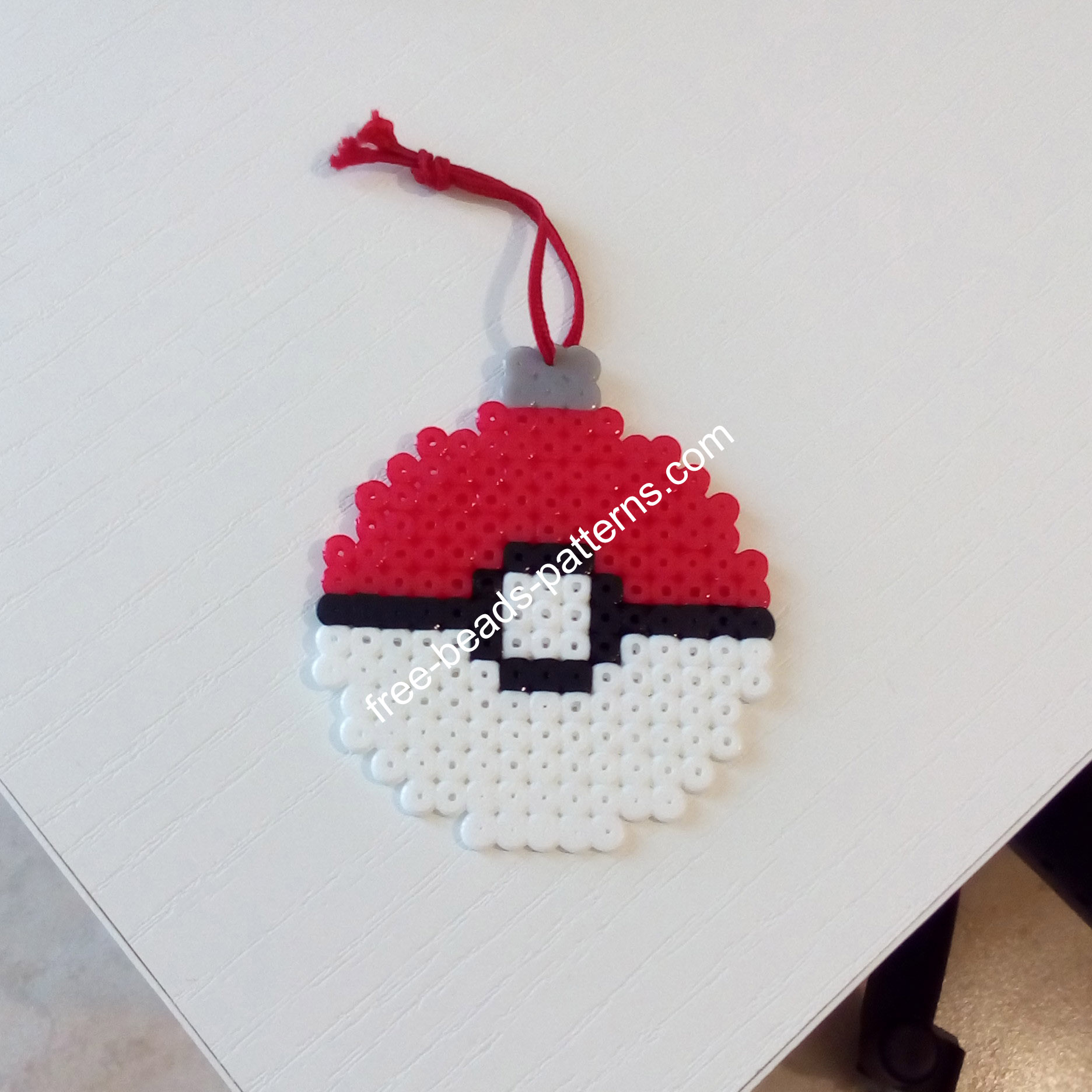 Pokeball Christmas Ball Hama Beads Perler Pyssla