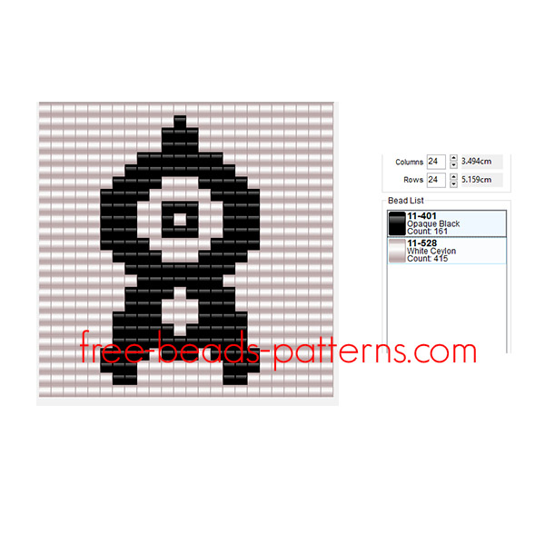 Pokemon 201 Unown free Hama Beads Pyssla perler beads patterns in category videogames