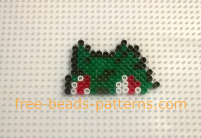Pokemon Bulbasaur work finished photos perler beads Hama Beads author site user Bill (1)