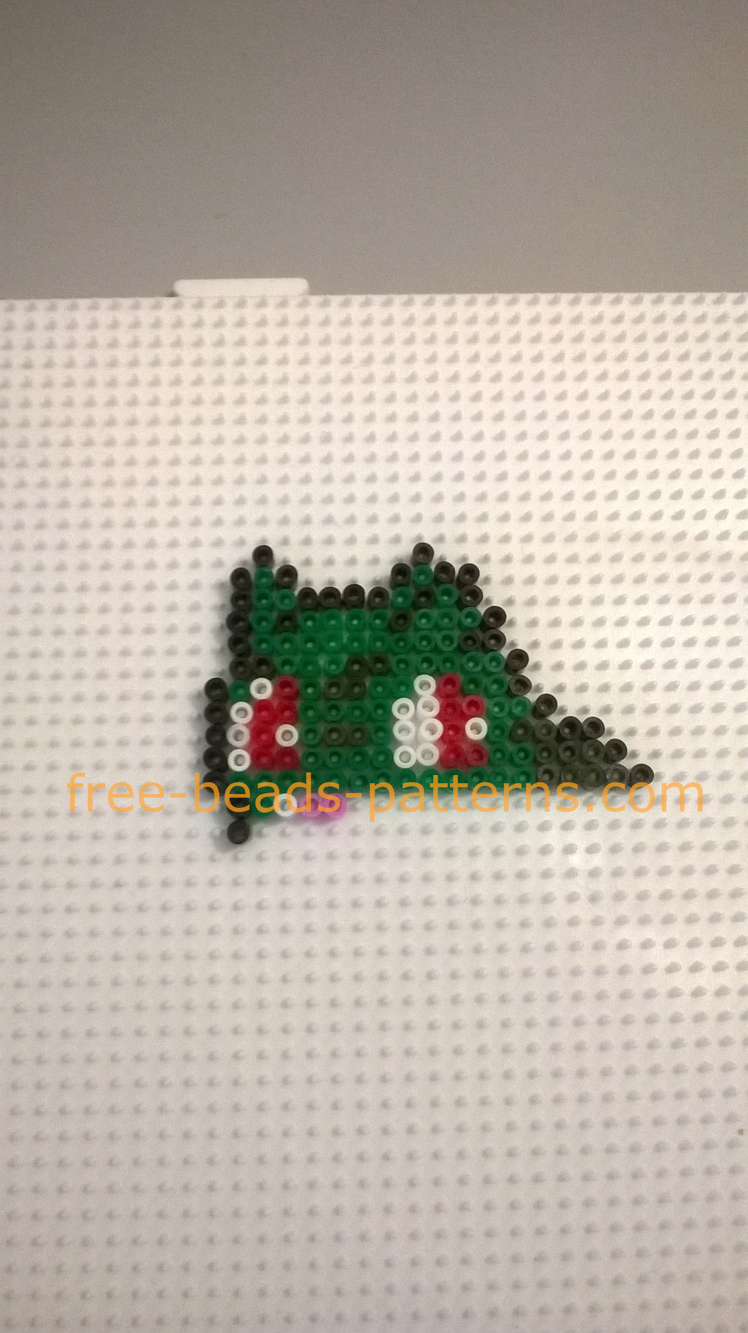 Pokemon Bulbasaur work finished photos perler beads Hama Beads author site user Bill (2)