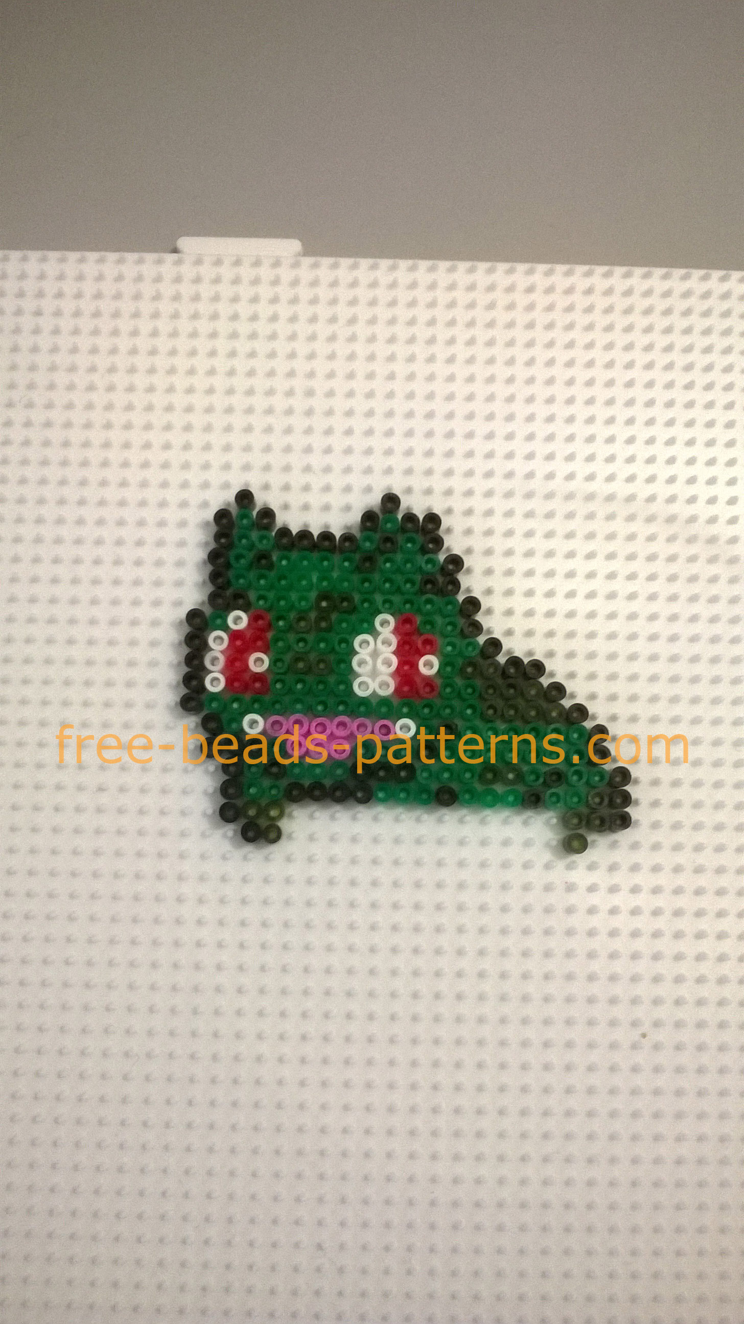 Pokemon Bulbasaur work finished photos perler beads Hama Beads author site user Bill (3)