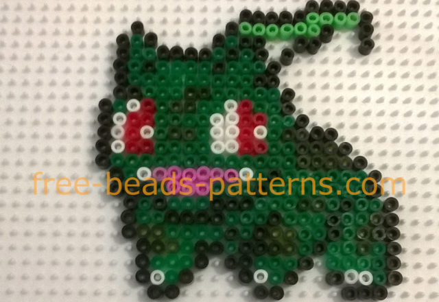 Pokemon Bulbasaur work finished photos perler beads Hama Beads author site user Bill (4)