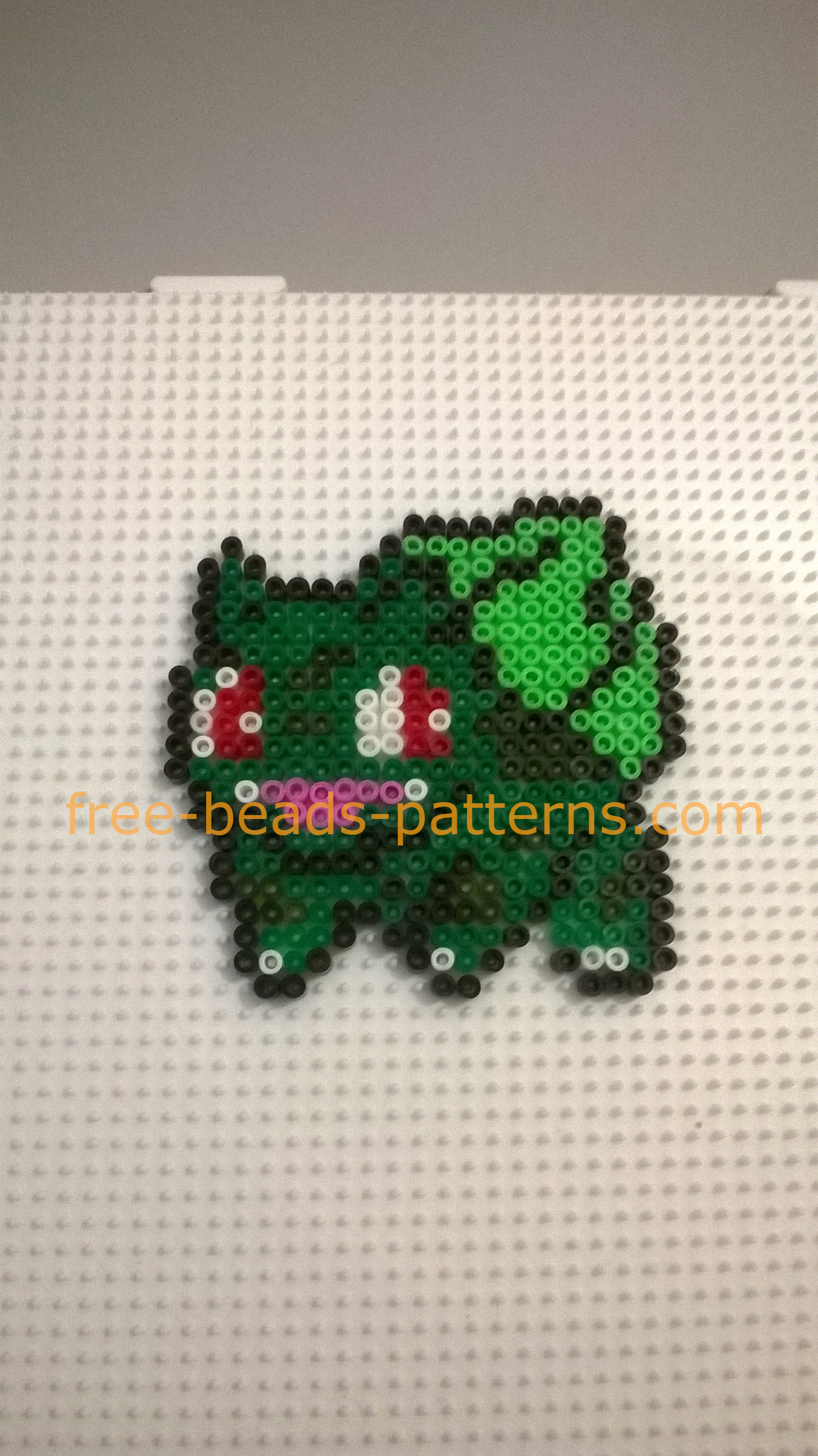 Pokemon Bulbasaur work finished photos perler beads Hama Beads author site user Bill (5)