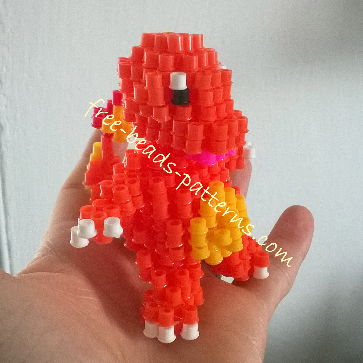 Pokemon Charmander 3D perler beads finished work photo 1