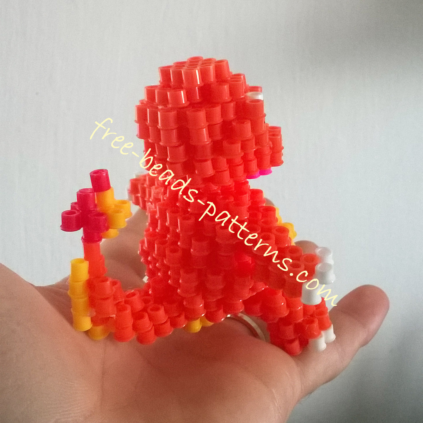 Pokemon Charmander 3D perler beads finished work photo 2