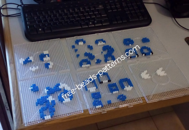 Pokemon Dratini 3D perler beads hama beads pyssla work photos (2)