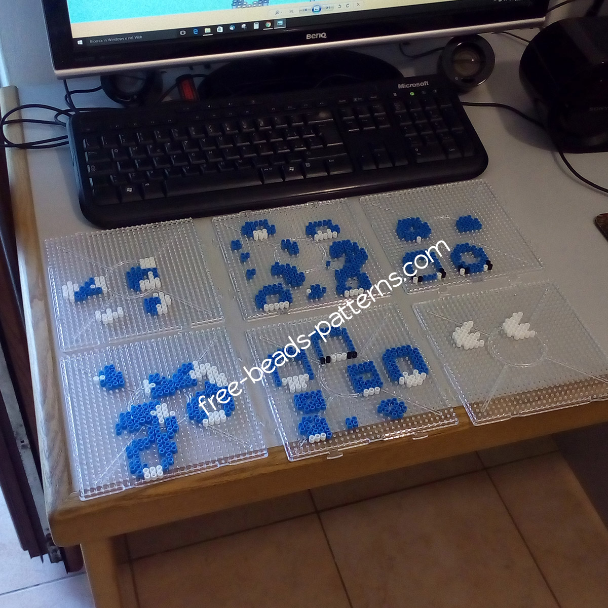 Pokemon Dratini 3D perler beads hama beads pyssla work photos (2)