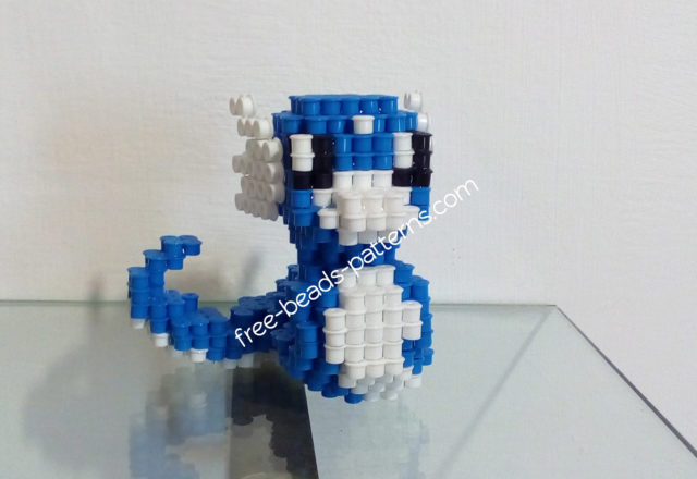 Pokemon Dratini 3D perler beads hama beads pyssla work photos (4)