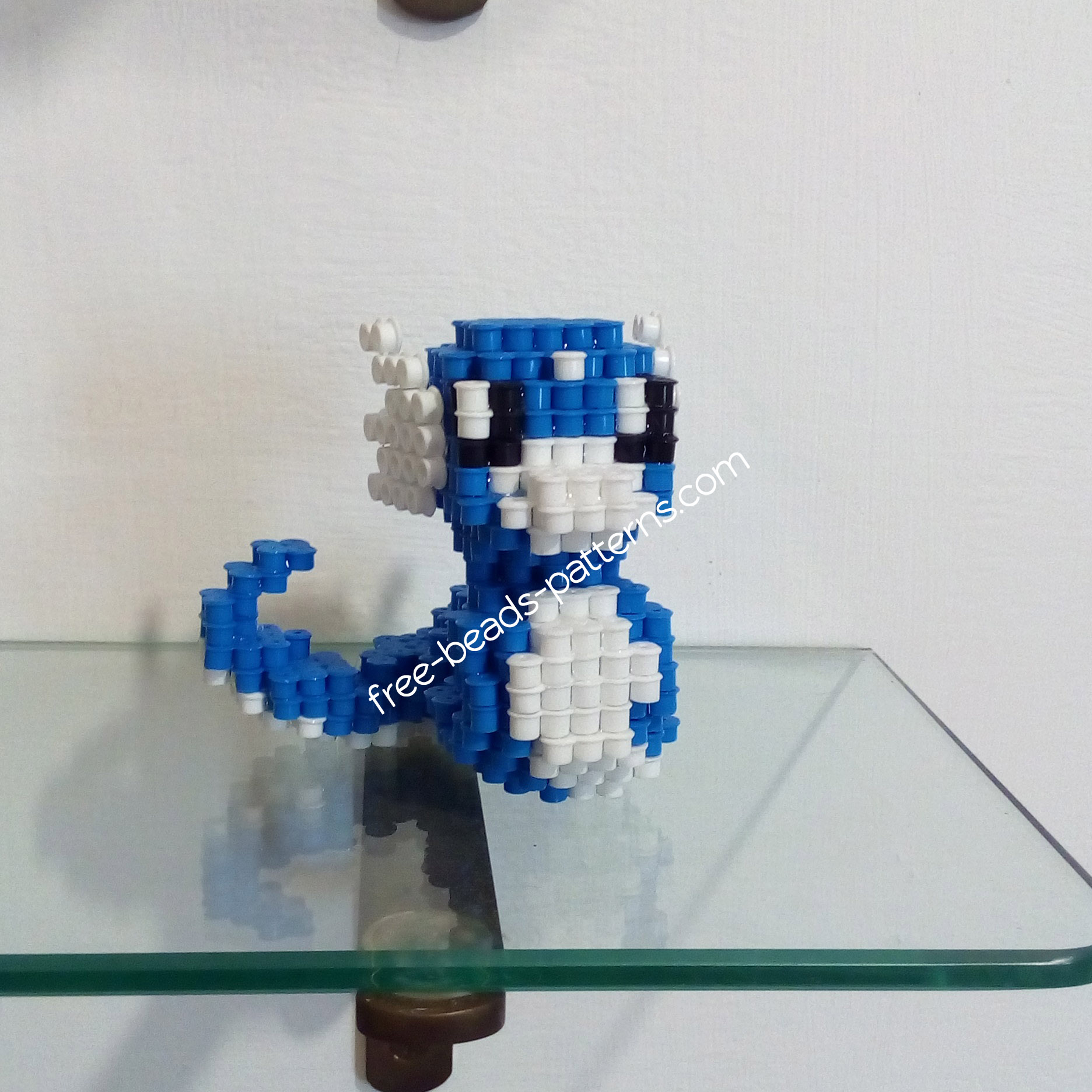 Pokemon Dratini 3D perler beads hama beads pyssla work photos (4)