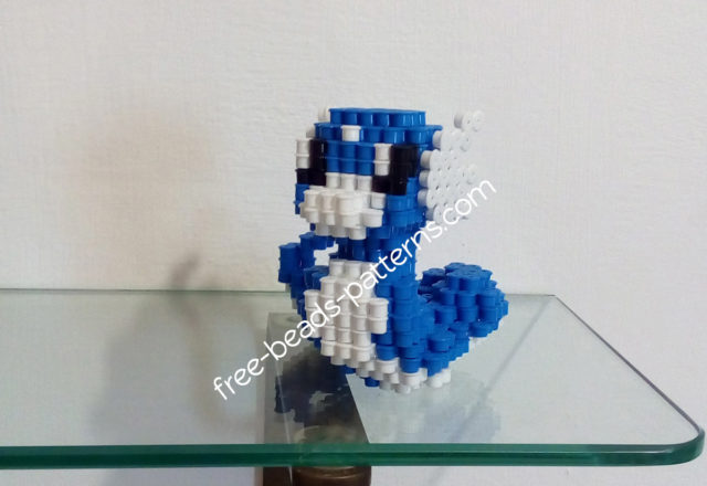 Pokemon Dratini 3D perler beads hama beads pyssla work photos (5)