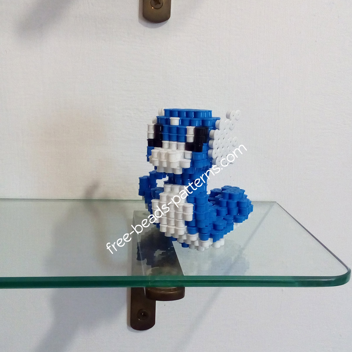 Pokemon Dratini 3D perler beads hama beads pyssla work photos (5)