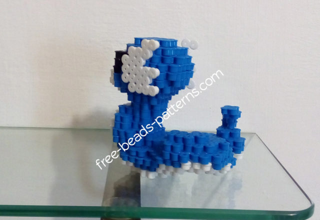 Pokemon Dratini 3D perler beads hama beads pyssla work photos (6)