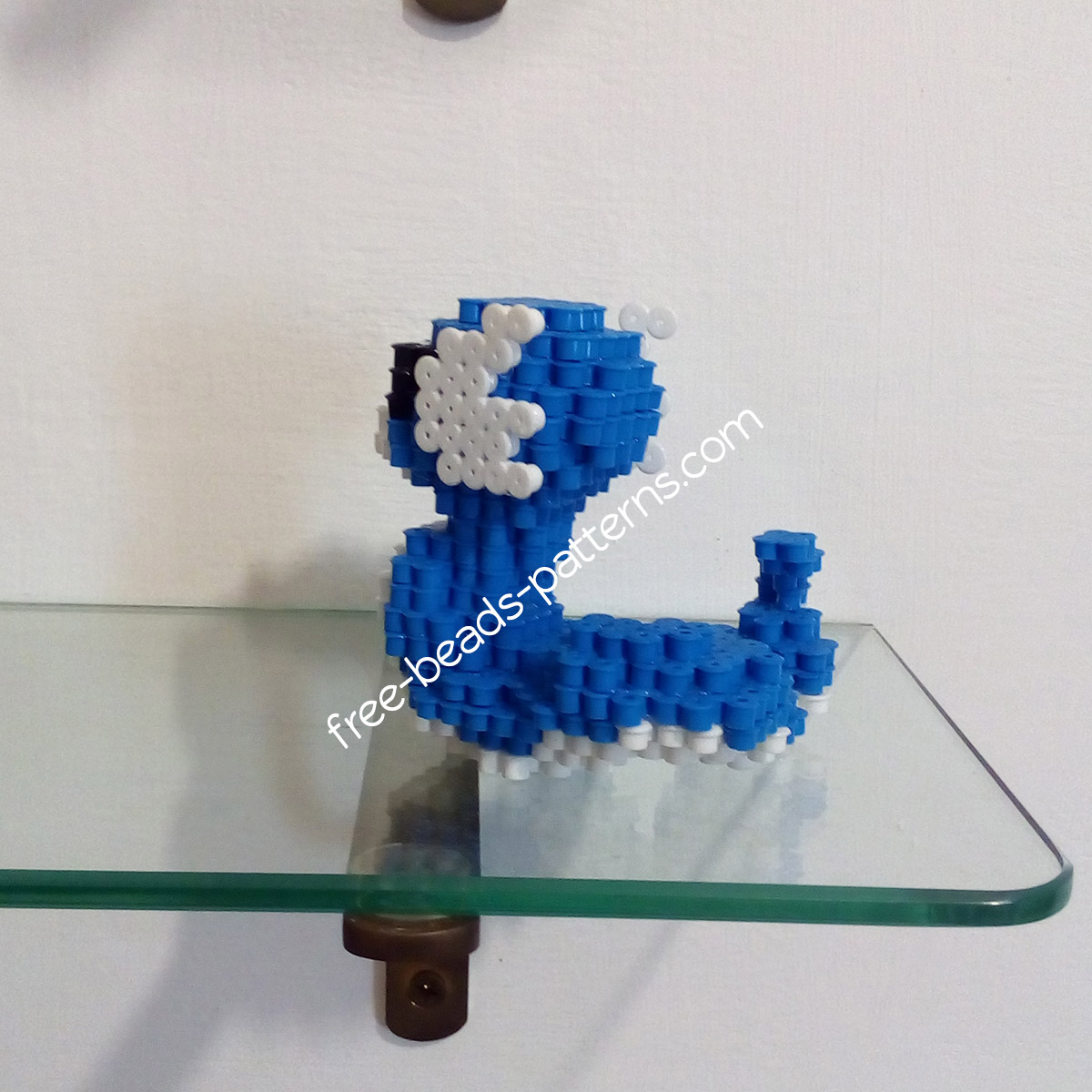 Pokemon Dratini 3D perler beads hama beads pyssla work photos (6)