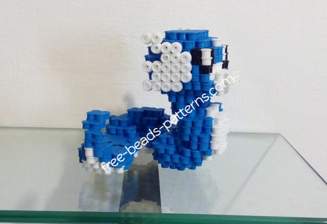 Pokemon Dratini 3D perler beads hama beads pyssla work photos (8)