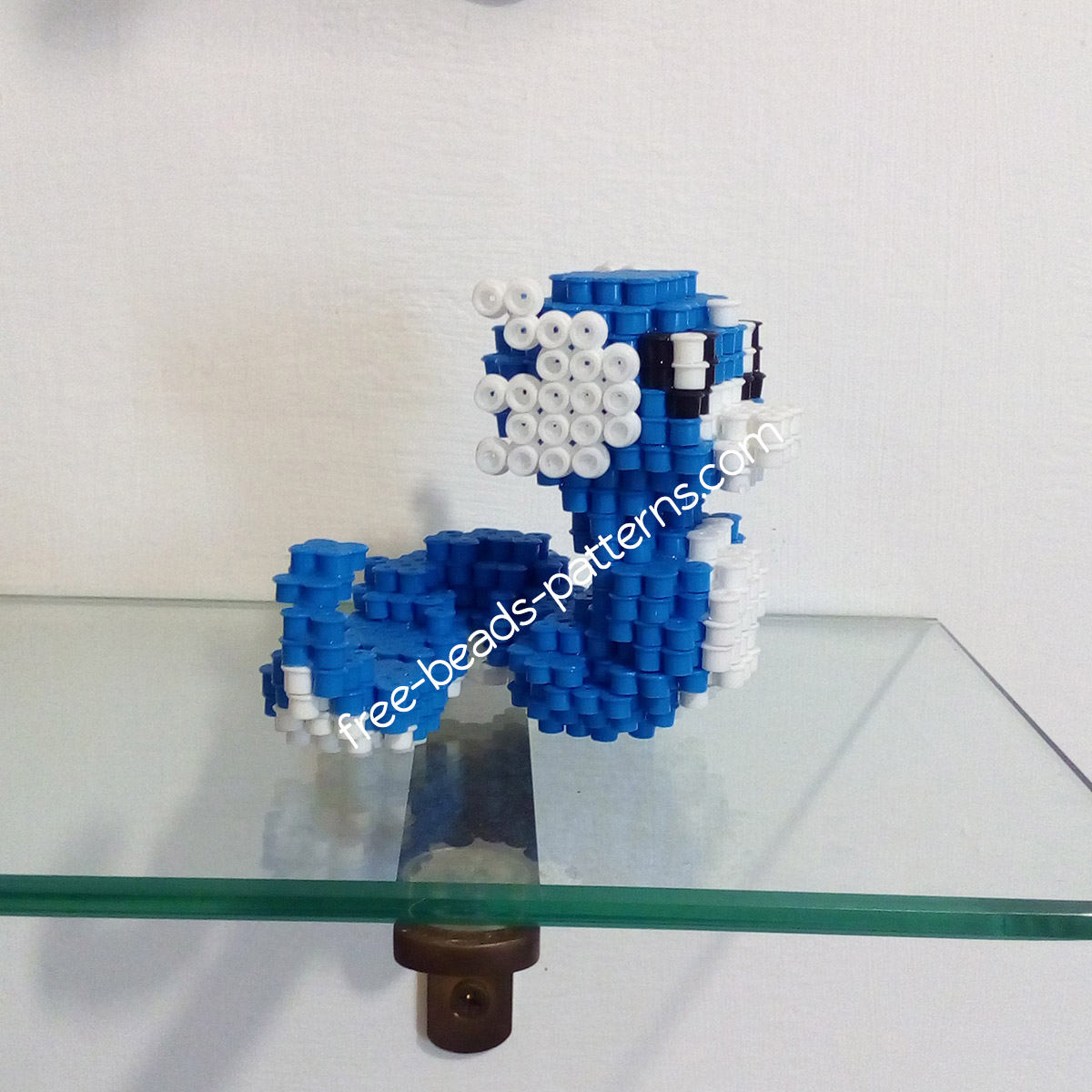 Pokemon Dratini 3D perler beads hama beads pyssla work photos (8)