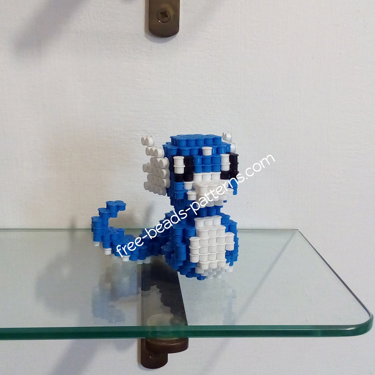 Pokemon Dratini 3D perler beads hama beads pyssla work photos (9)