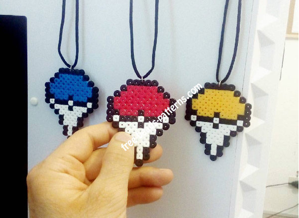 Pokemon Go Valor Mystic Instinct pokeballs hama beads photo (2)