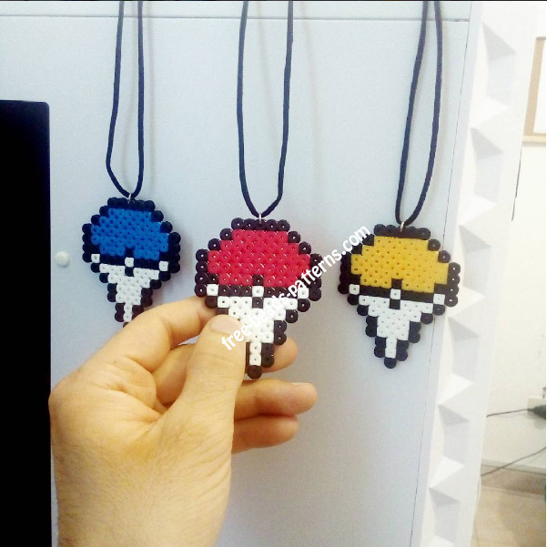 Pokemon Go Valor Mystic Instinct pokeballs hama beads photo (2)