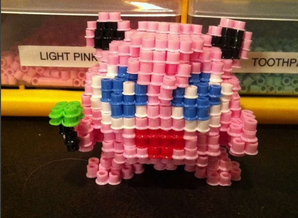 Pokemon Jigglypuff 3D iron beads by Instagram follower hopewell147