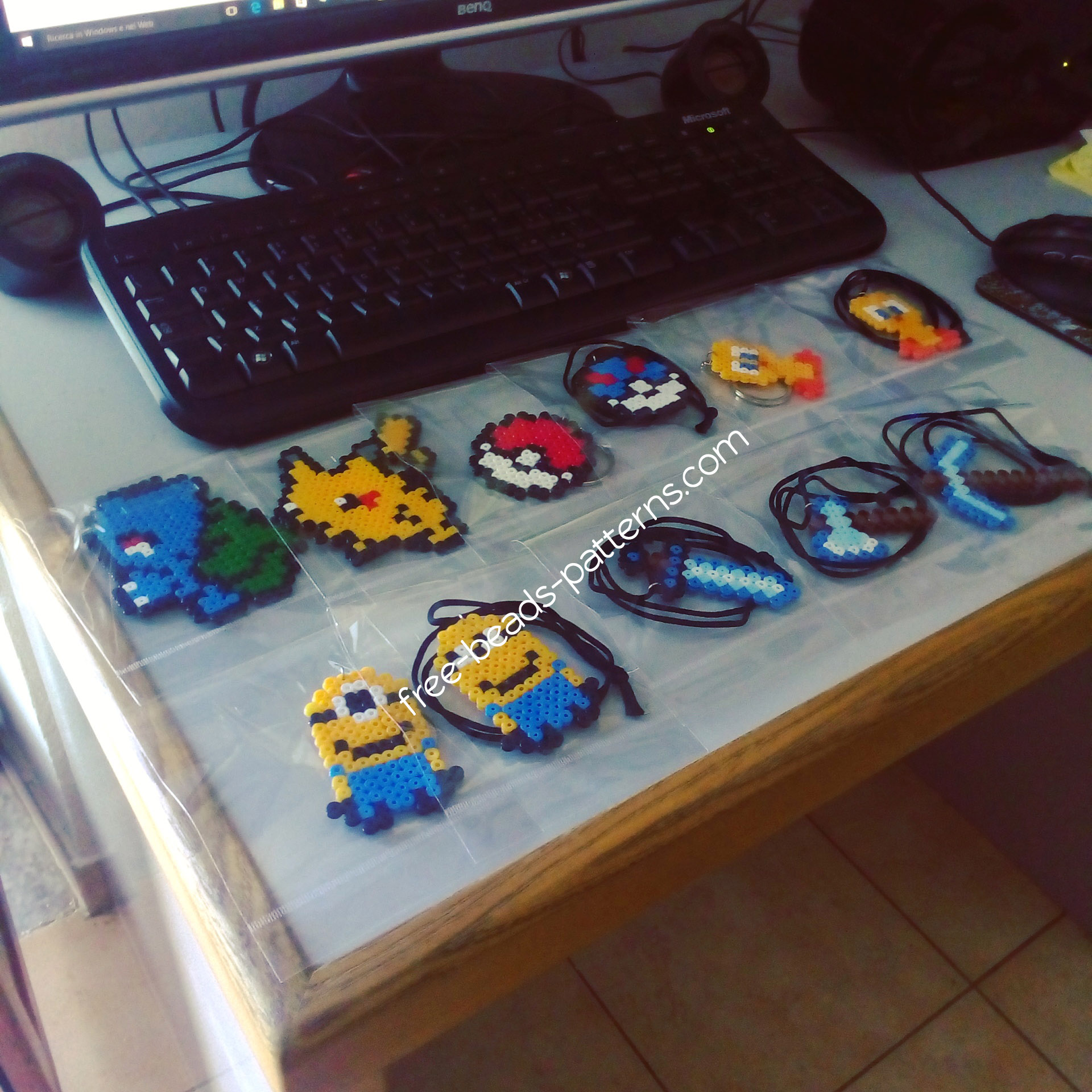 Pokemon Minecraft and Looney Tunes perler beads ready to sell work photo