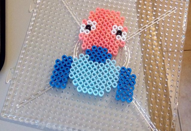 Pokemon Porygon perler beads work photo by Bill