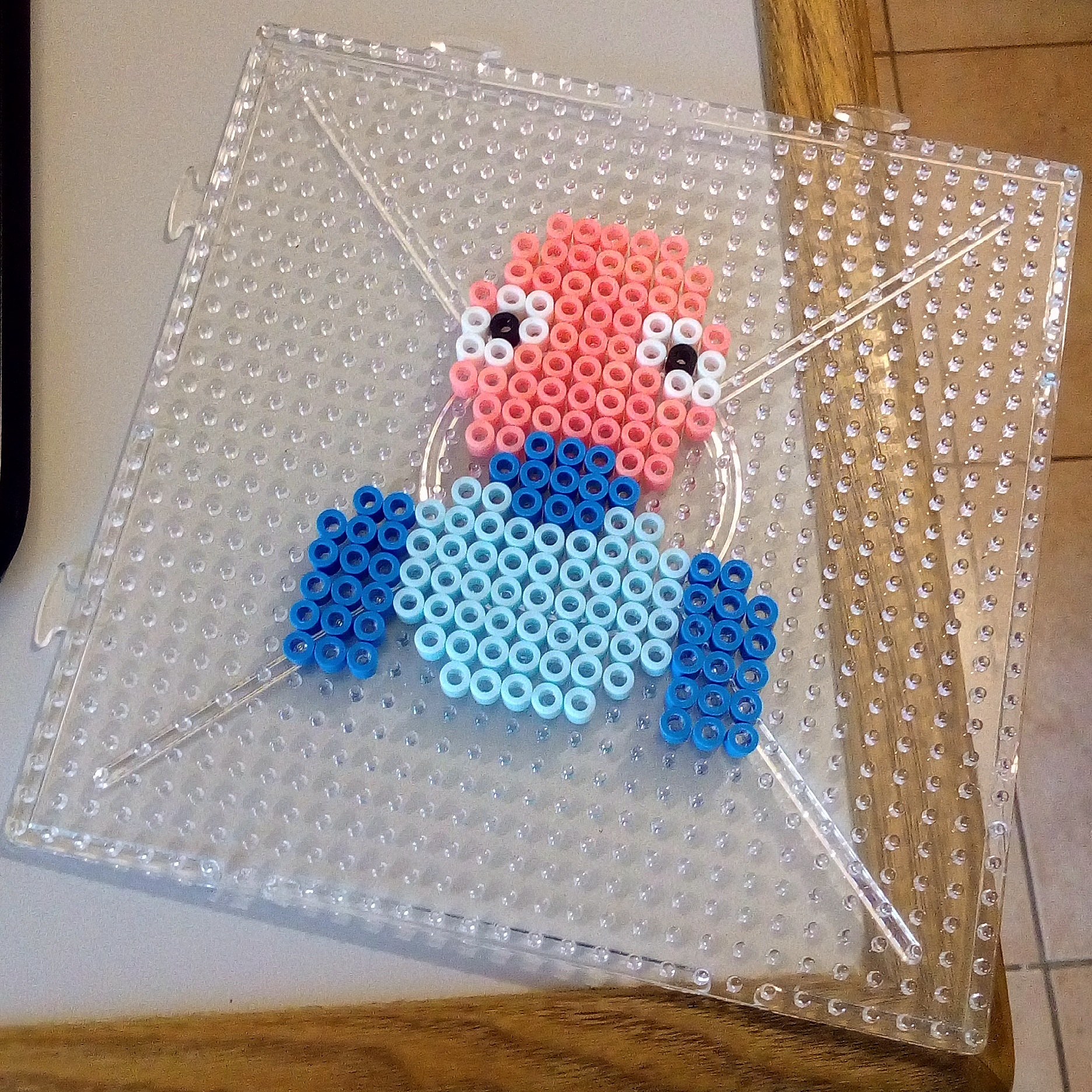 Pokemon Porygon perler beads work photo by Bill