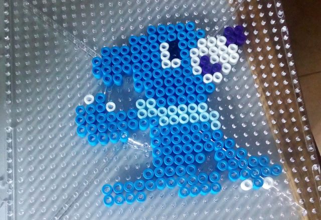 Pokemon Sun Moon Popplio perler beads work photo by Bill