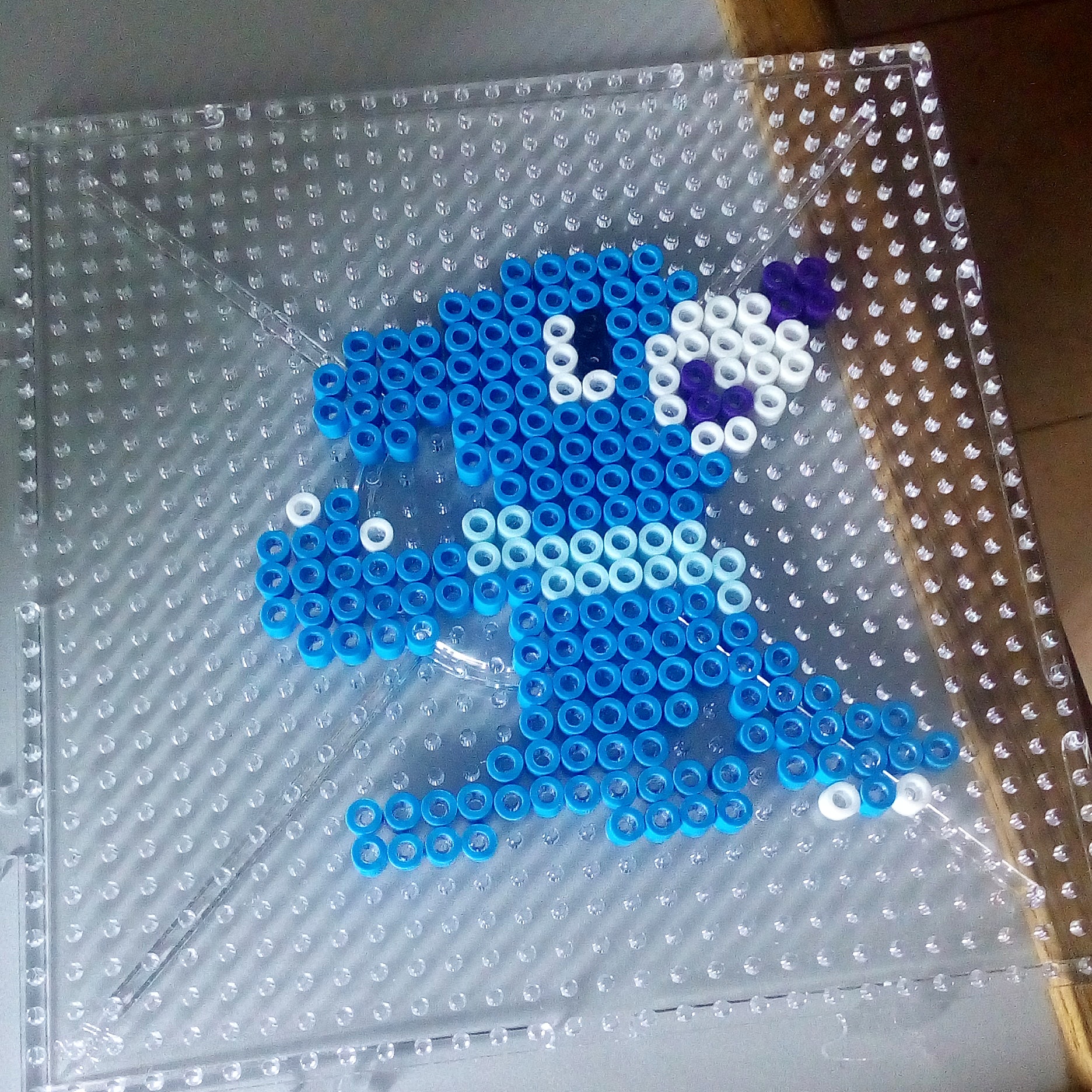 Pokemon Sun Moon Popplio perler beads work photo by Bill