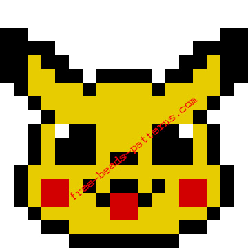 Pokemon love card Pikachu perler beads pattern