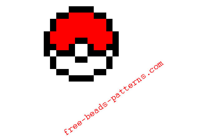 Pokemon love card pokeball perler beads pattern