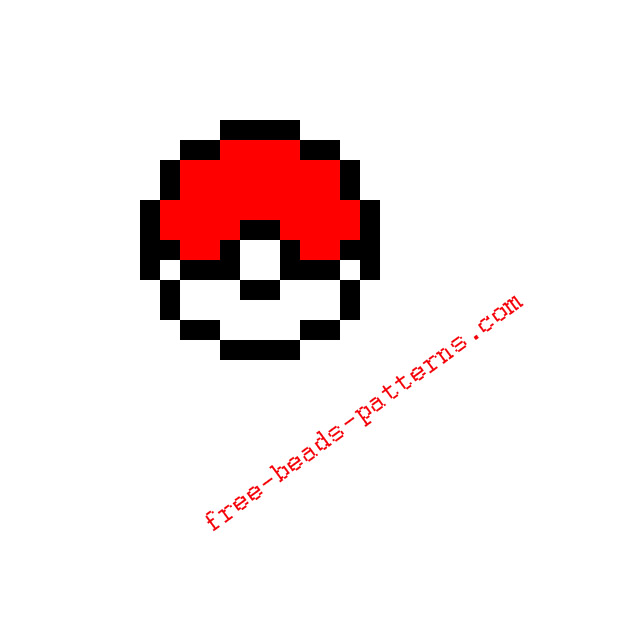 Pokemon love card pokeball perler beads pattern