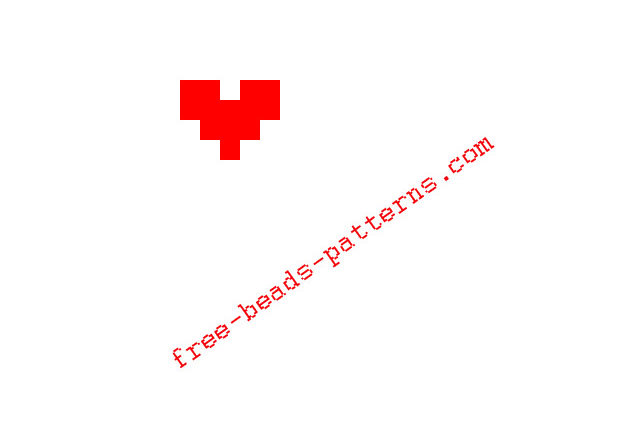 Pokemon love card small heart perler beads pattern