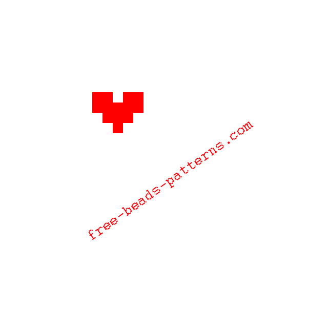 Pokemon love card small heart perler beads pattern