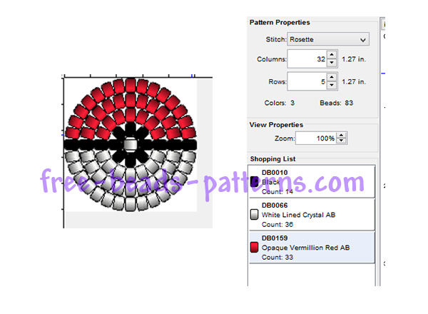 Pokemon pokeball round pegboard perler beads Hama Beads pattern