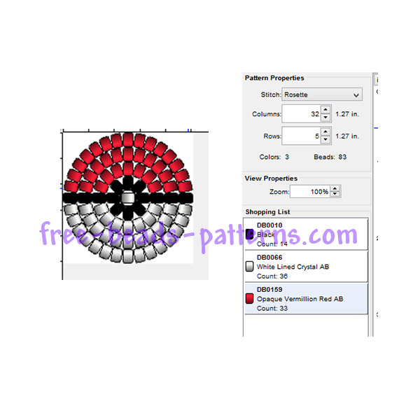 Pokemon pokeball round pegboard perler beads Hama Beads pattern