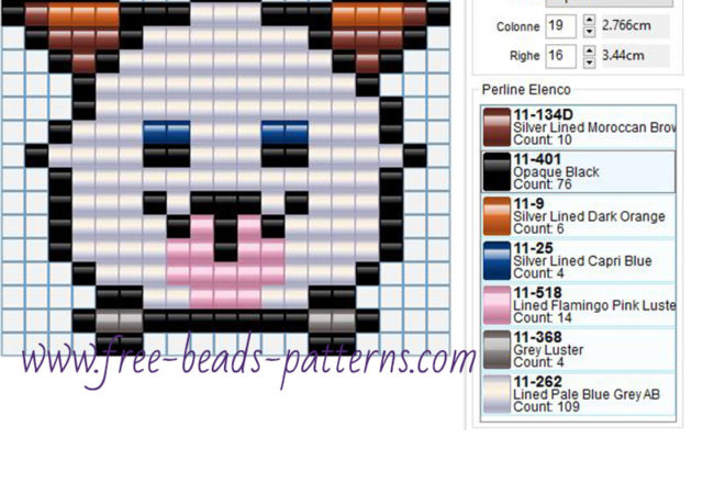 Poro (League of Legends) free hama beads pattern 7 colors