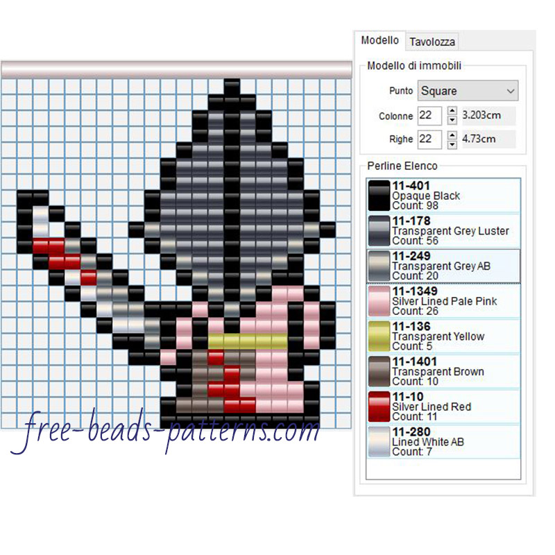 Pyramid Head (Silent Hill) free hama beads pattern 8 colors