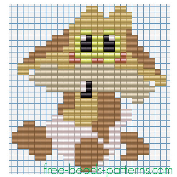Pyssla Hama Beads design for children Baby Wyle E_ Coyote