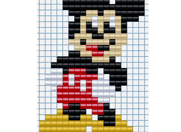 Pyssla Hama Beads design for children Disney Mickey Mouse