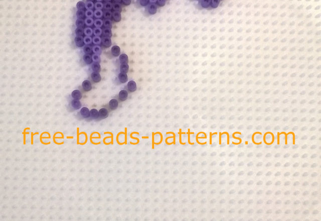 Rarity My Little Pony Hama Beads perler beads work in progress photos author Bill 2