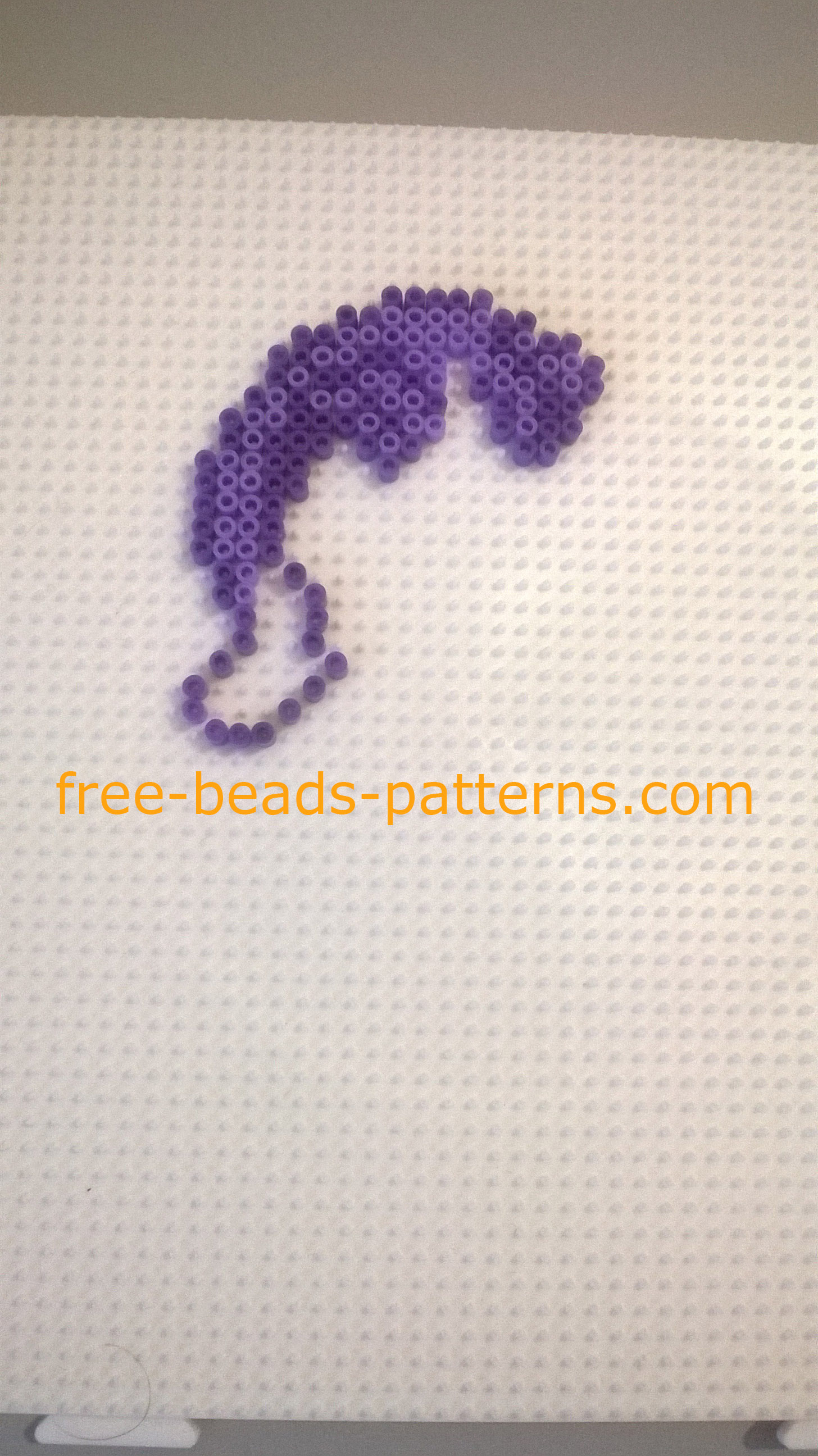 Rarity My Little Pony Hama Beads perler beads work in progress photos author Bill 2